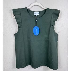 NWT Cartolina Ruffle Sleeved Top Womens Size XS